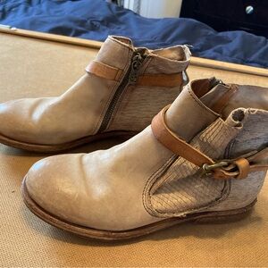 A.S.98 Tan Leather Ankle Boots